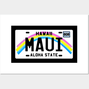 Maui license plate Posters and Art